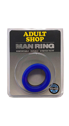 MAN RING BIG O BLACK AND BLUE