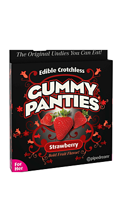 EDIBLE CROTCHLESS GUMMY STRAWBERRY PANTIES
