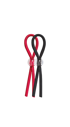 ENHANCER SILICONE COCKTIES-RED & BLACK