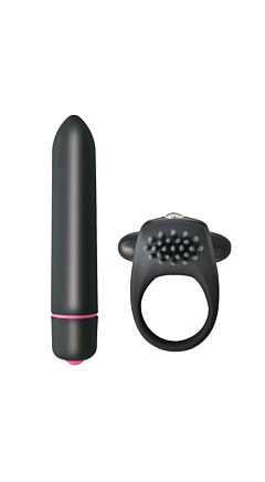INTENSE COCKRING & BULLET-BLACK