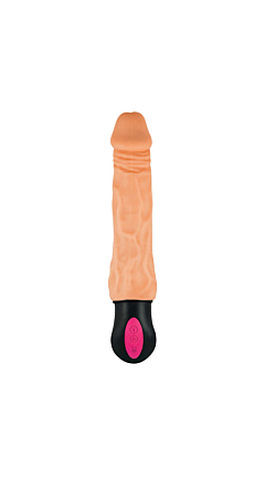 NATURAL REALSKIN HOT COCK HEATED DILDO IN WHITE