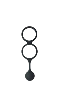 SCROTUM RING WITH WEIGHTED BALL BANGER-BLACK