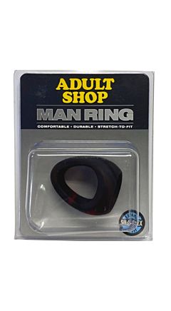 MAN RING SILICONE STRETCHER BLACK