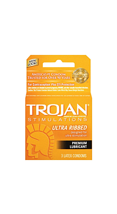 Trojan Stimulations Ultra Ribbed Condoms