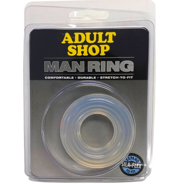 Adult Shop Man Ring Ribbed Sila-Stretch Dount