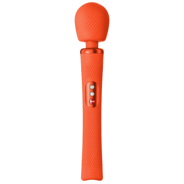 FUN FACTORY VIM VIBRATING WEIGHTED RUMBLE WAND IN ORANGE