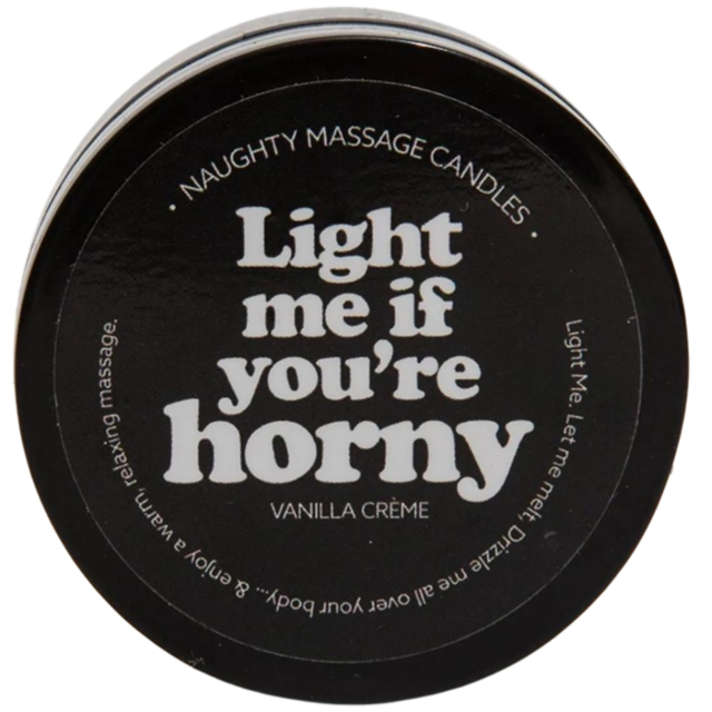 LIGHT ME IF YOU'RE HORNY NAUGHTY MINI MASSAGE CANDLE