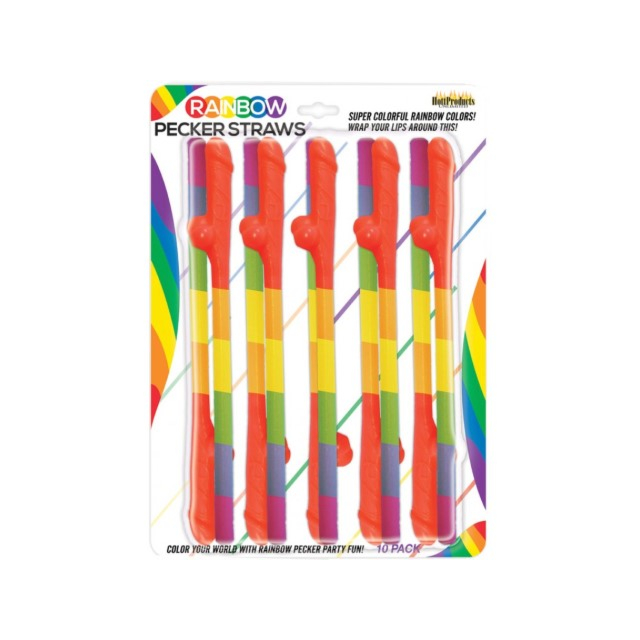 Rainbow Pecker Straws