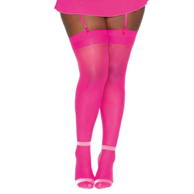 SHEER THIGH HIGH STOCKING WITH BACK SEAM QUEEN
