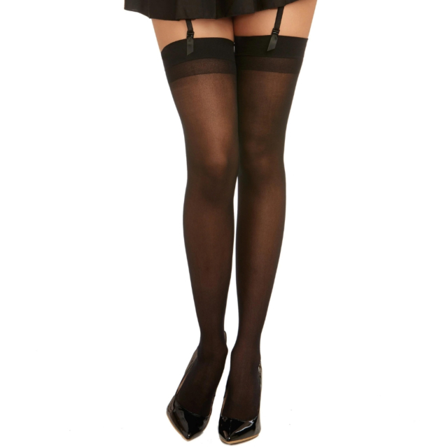 SHEER THIGH HIGH WITH BACK SEAM