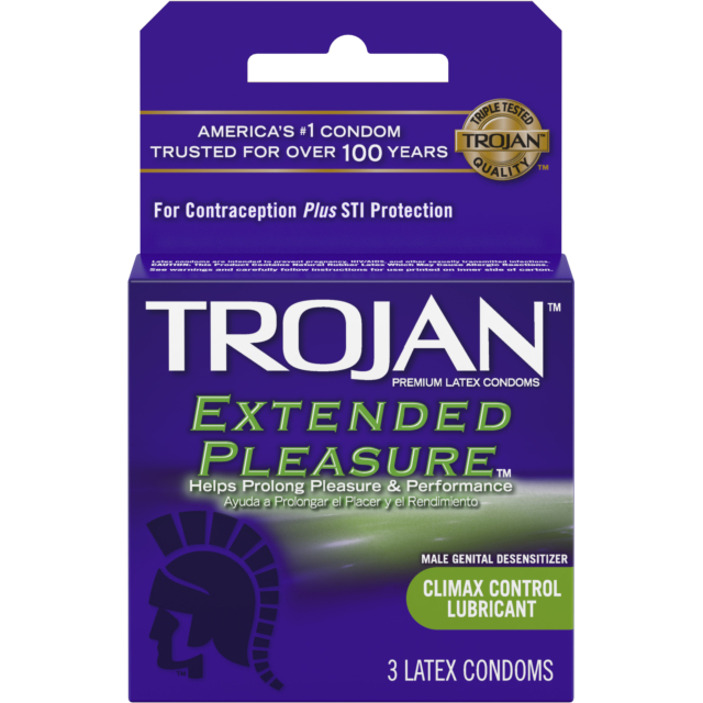 Trojan Extended Pleasure Condom 3 CT