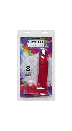 8" Crystal Jellies Realistic Cock with Balls