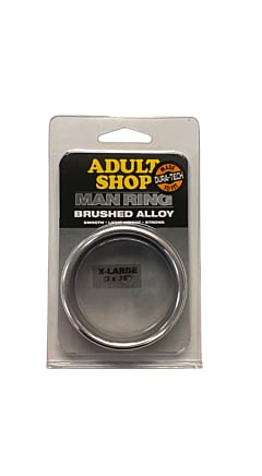 Adult Shop Man Ring Brushed Alloy XL