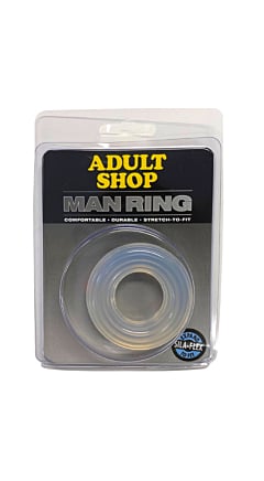 Adult Shop Man Ring Ribbed Sila-Stretch Dount
