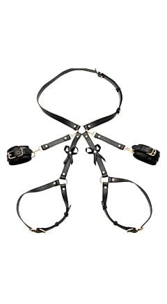 Bondage Harness W/ Bows - M/L - Black