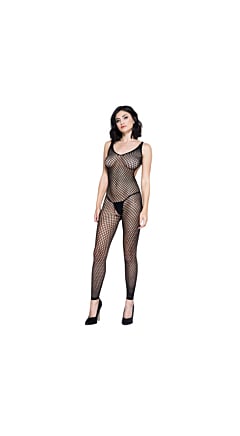 Footless Crochet Crotchless Bodystocking