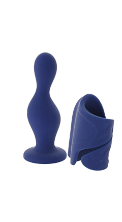 IN'S & OUT'S VIBRATING DILDO STROKER SET