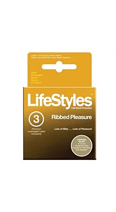 LifeStyles Pleasure Ribbed Condoms