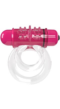 SCREAMING O 4B DOUBLE O 6 VIBRATING RING RED
