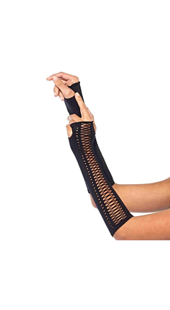 SEAMLESS LACE UP FINGERLESS GLOVES