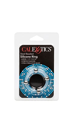 Steel Beaded Silicone Ring