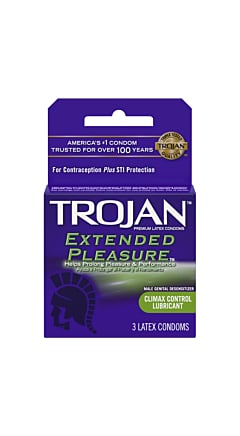 Trojan Extended Pleasure Condom 3 CT