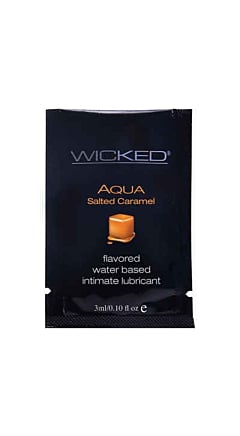 Wicked Aqua Salted Caramel Lube 0.10oz/3ml