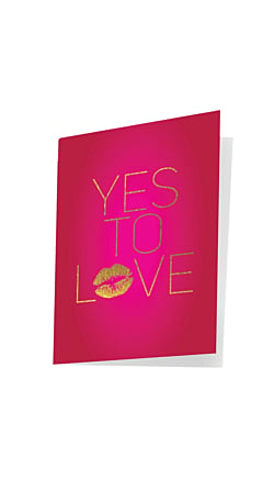 YES TO LOVE... NO TO CLOTHES NAUGHTY NOTES GREETING CARD